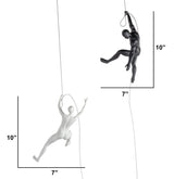 Climbing Couple Set of Two Wall Sculptures // Matte Black and Gold  | Finesse