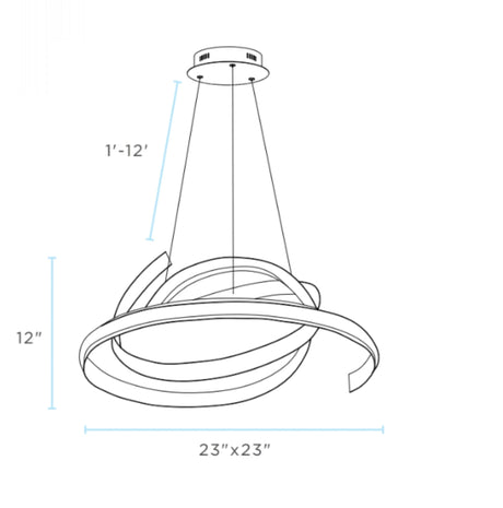 Oslo LED Adjustable Chandelier // Gold  | Finesse - sold by Home Elegance USA