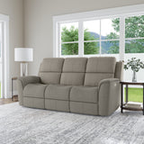 Henry Power Reclining Sofa With Power Headrests & Lumbar - Fog | Flexsteel