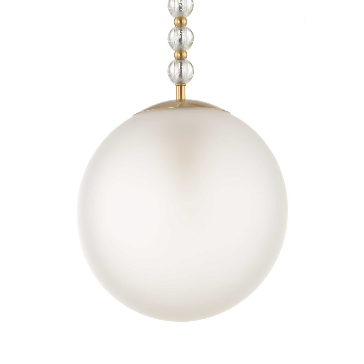 Ripple 1 Light Frost Glass Pendant - Gold by Uttermost - View 3