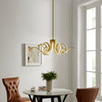Magnolia LED Adjustable Chandelier // Sandy Gold  | Finesse -  Home Elegance USA