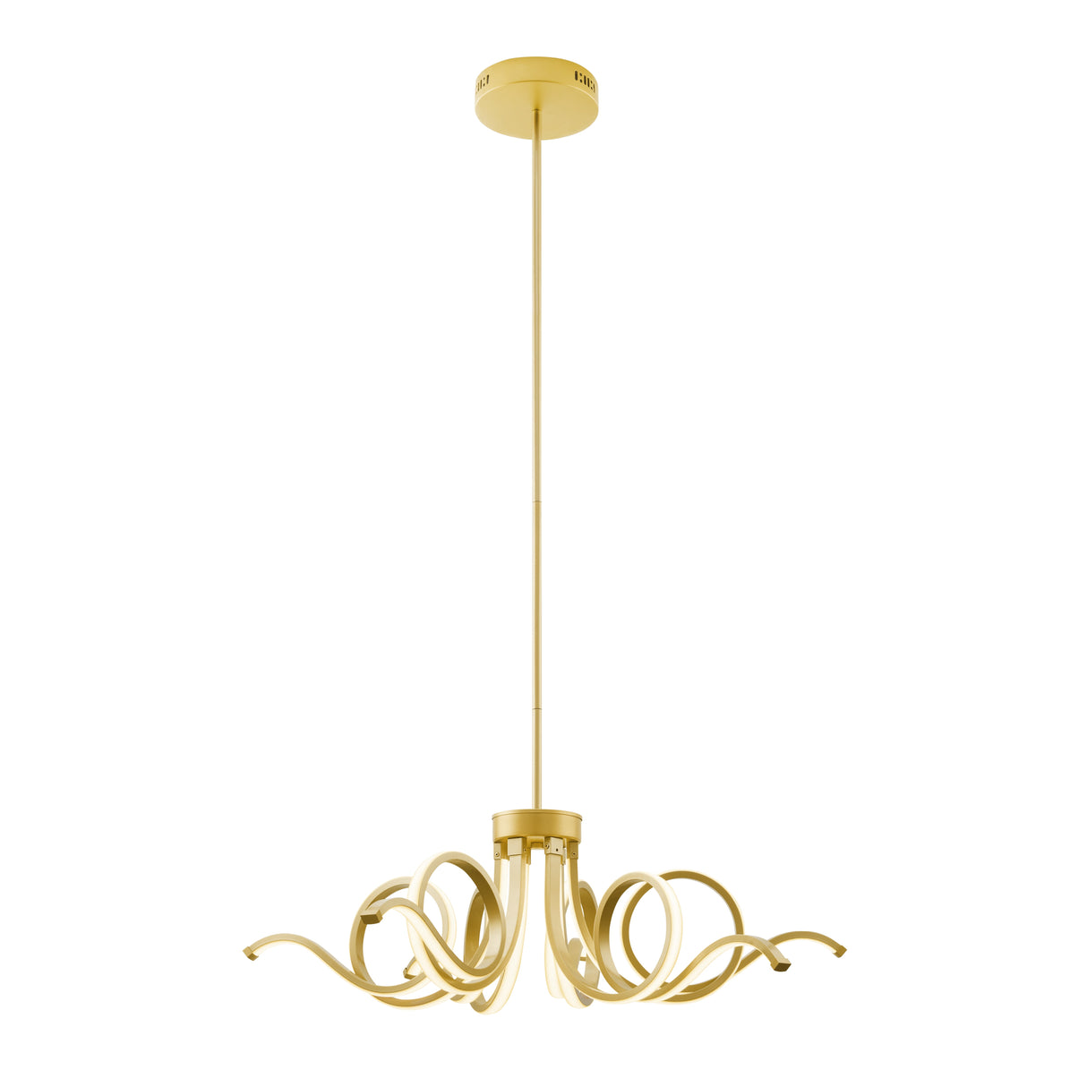 Magnolia LED Adjustable Chandelier // Sandy Gold  | Finesse -  Home Elegance USA