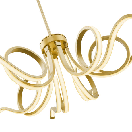 Magnolia LED Adjustable Chandelier // Sandy Gold  | Finesse -  Home Elegance USA