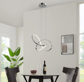 Knotted LED Dimmable Chandelier // Chrome  | Finesse - sold by Home Elegance USA