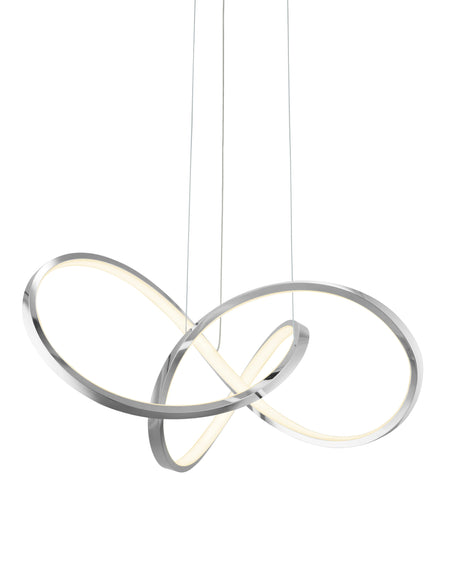 Knotted LED Dimmable Chandelier // Chrome  | Finesse - sold by Home Elegance USA