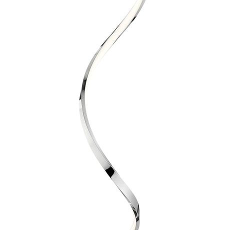 Modern Spiral LED 61" Chrome Floor Lamp // Dimmable Led Strip  | Finesse -  Home Elegance USA