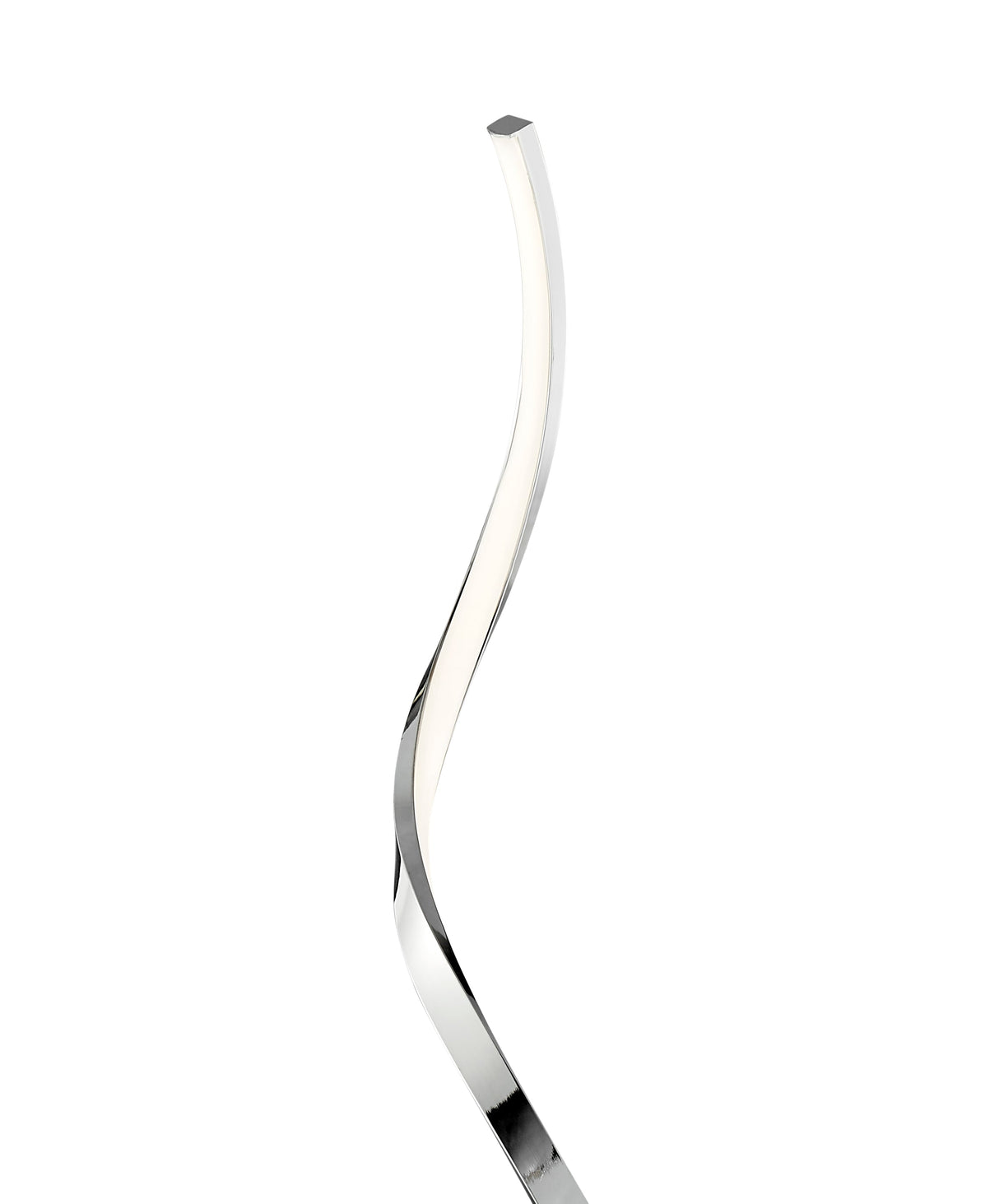 Modern Spiral LED 61" Chrome Floor Lamp // Dimmable Led Strip  | Finesse -  Home Elegance USA