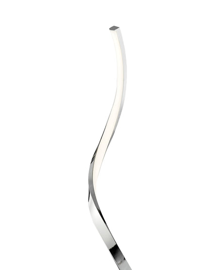 Modern Spiral LED 61" Chrome Floor Lamp // Dimmable Led Strip  | Finesse -  Home Elegance USA