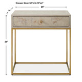 Pembrook Side Table Light Washed / Brass - Beige / Gold by Uttermost - View 9