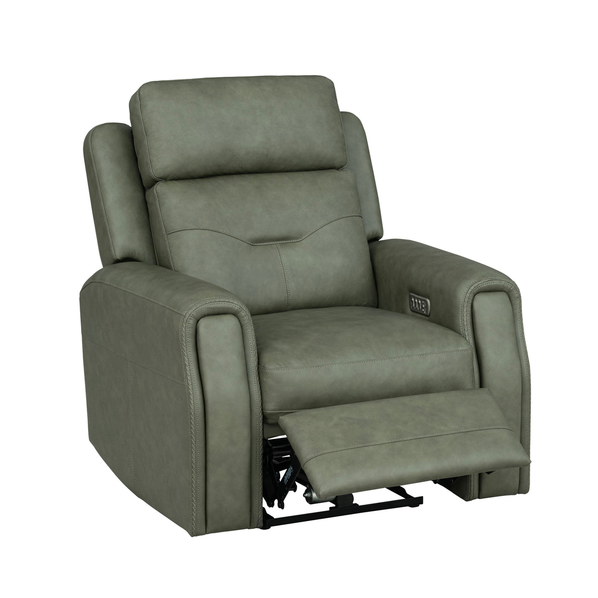 Felix Power Recliner With Power Headrest, Lumbar, Heat & Massage - Forest Green | Flexsteel