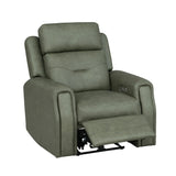 Felix Power Recliner With Power Headrest, Lumbar, Heat & Massage - Forest Green | Flexsteel