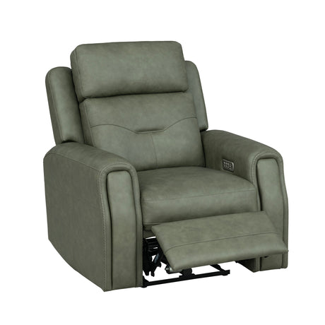 Felix Power Recliner With Power Headrest, Lumbar, Heat & Massage - Forest Green | Flexsteel