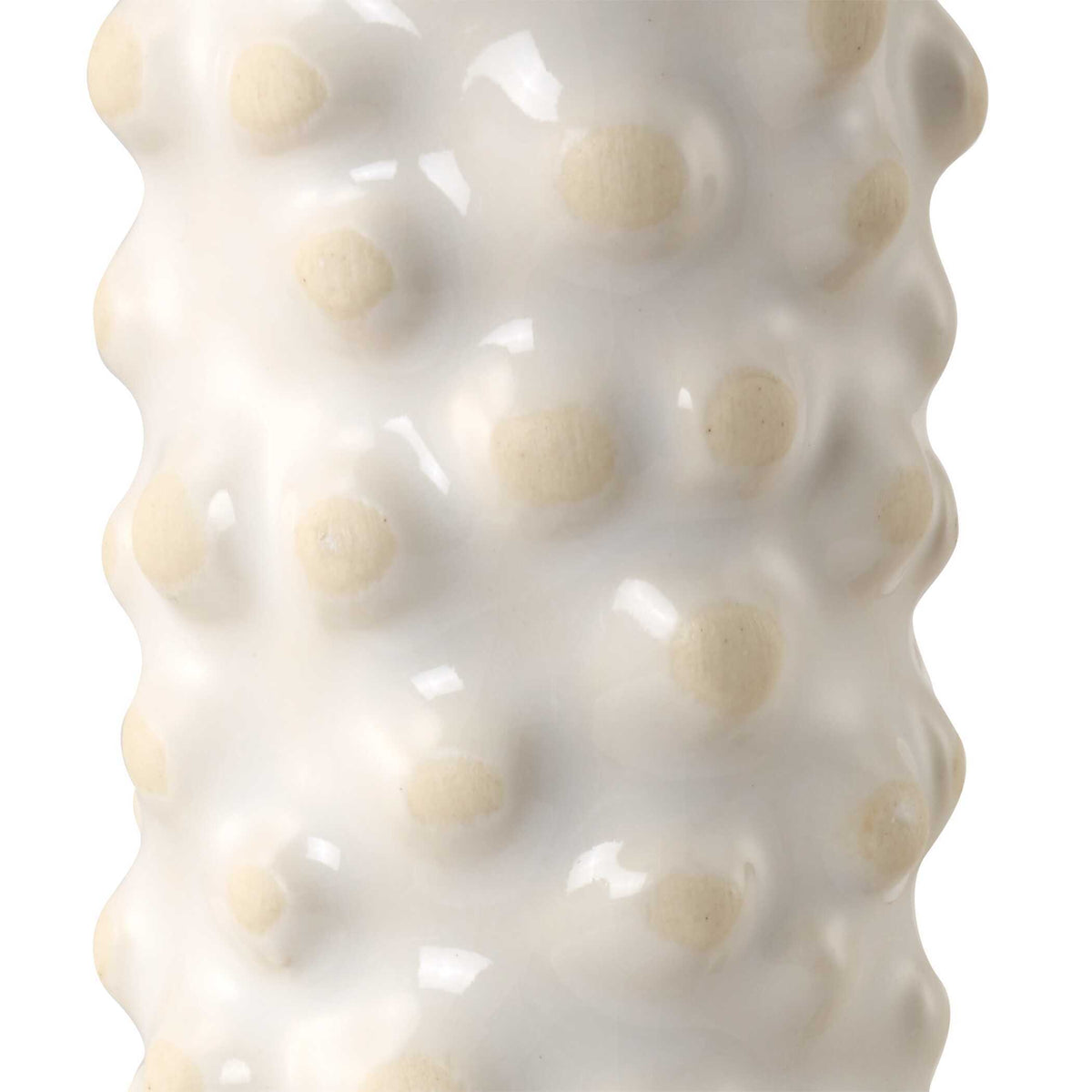 Makira Cylindrical Sculptures (Set of 3) - Silver / White by Uttermost - View 3