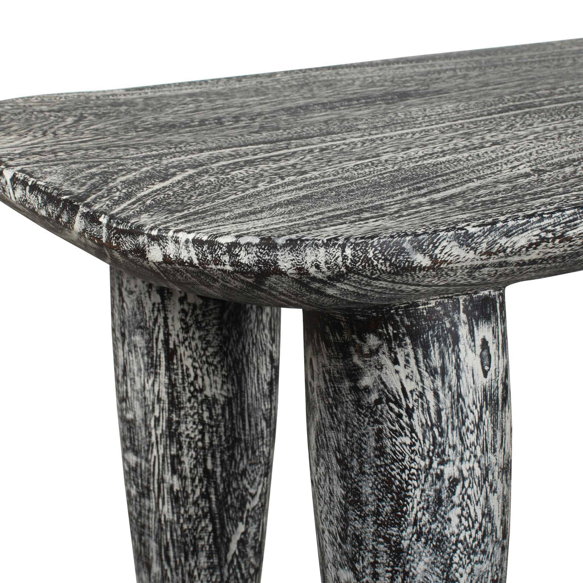 Fade To Black Wood Bench - Black / White by Uttermost - View 8