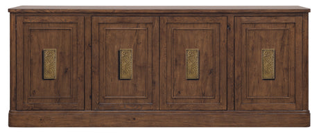 Cashiers Entertainment Credenza Chestnut - Dark Brown by Hooker Furniture - View 2