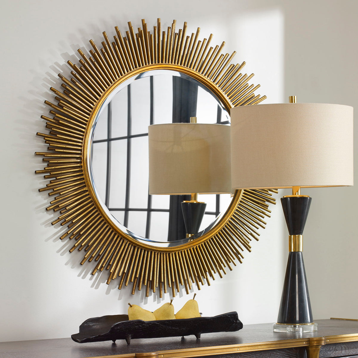 Marlo Round Mirror - Gold by Uttermost - View 2