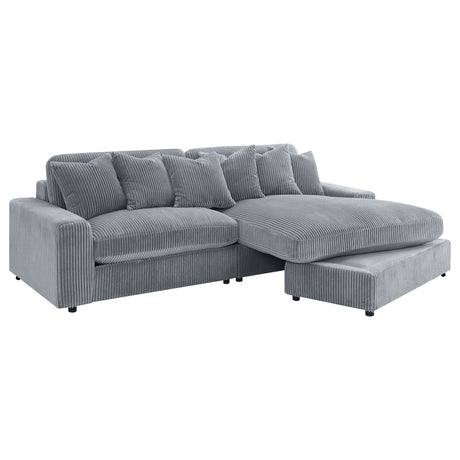Marcus Fog Track Arms Reversible Sectional with Pillows - sold by Home Elegance USA