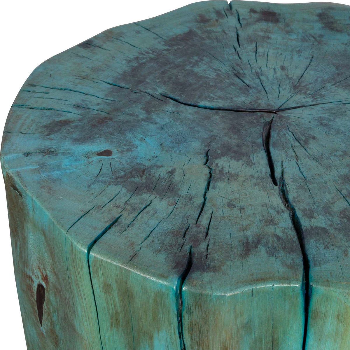 Habitat Accent Stool - Blue by Uttermost - View 4