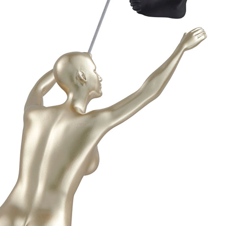 Climbing Couple Set of Two Wall Sculptures // Matte Black and Gold  | Finesse - sold by Home Elegance USA