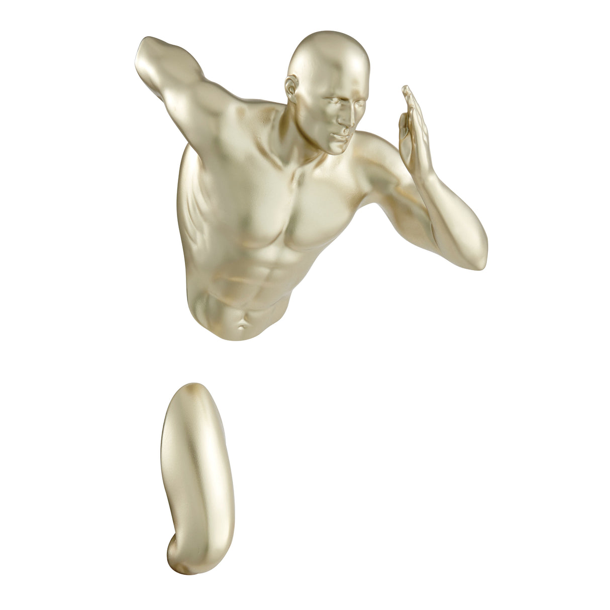 Set of three Wall Runners Sculptures // Metallic Red, Gold, Chrome  | Finesse - Home Elegance USA