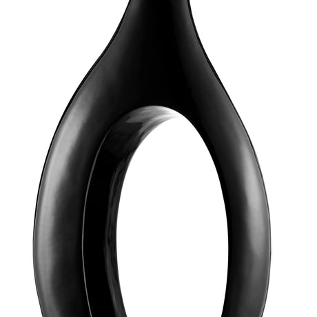 Trombone Vase // Large Black  | Finesse - sold by Home Elegance USA