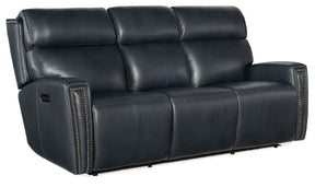 Ruthe Zero Gravity Power Sofa With PH & Hidden Console - Blue by Hooker Furniture - View 1
