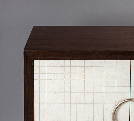 Tobacco & French Vanilla Tile Cabinet 4495-S with Optional Mirror – Artmax - sold by Home Elegance USA