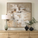 Time To Time Hand Painted Abstract Art Black / Brown / Gray / White / Woodtone - Light Brown by Uttermost - View 2