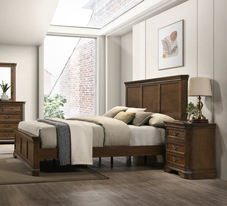 Maderne Traditional 3-Piece Wood Bedroom Set with Queen Size Panel Bed and Two Nightstands - sold by Home Elegance USA