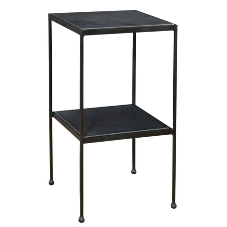 Sherwood Square Marble Accent Table - Black by Uttermost - View 3