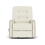 Devon Transitional Leather Swivel Gliding Recliner, Nailhead Trim | Flexsteel