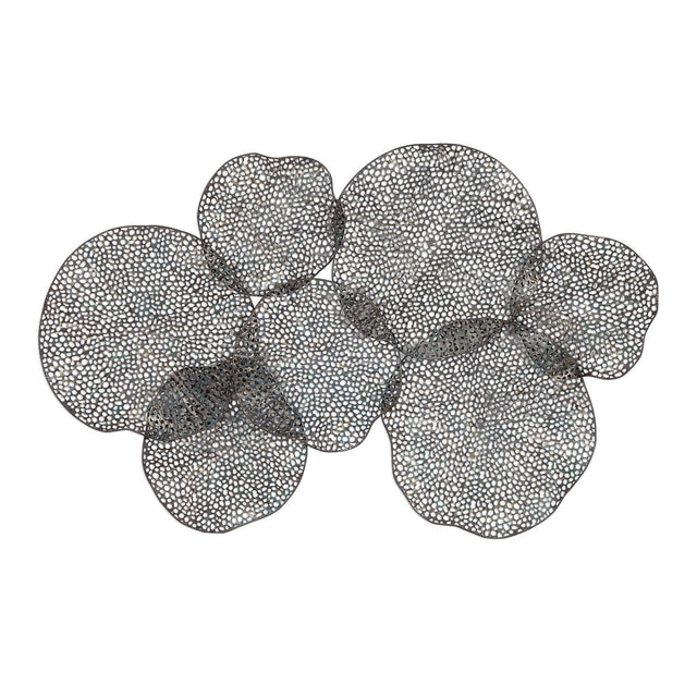 Ripley Metal Leaf Wall Art Silver - Gray by Uttermost - View 1