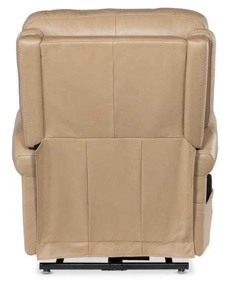 Carroll Power Recliner With Power Headrest, Lumbar & Lift - Beige by Hooker Furniture - View 7