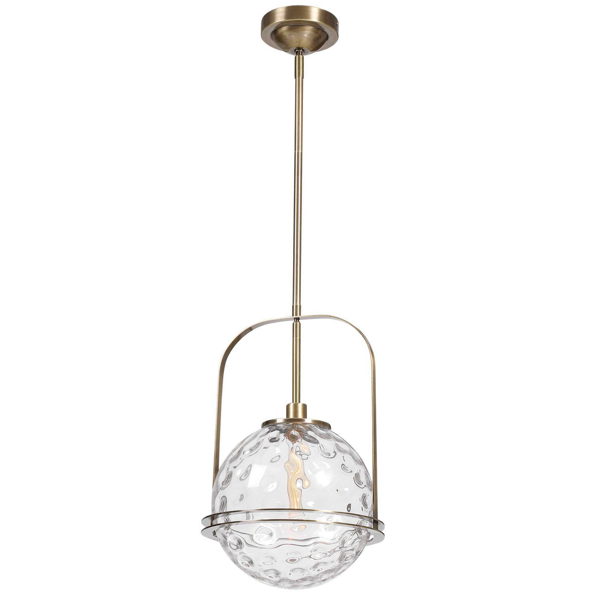 Mimas 1 Light Globe Pendant - Gold / Silver by Uttermost - View 6