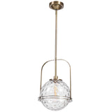 Mimas 1 Light Globe Pendant - Gold / Silver by Uttermost - View 6