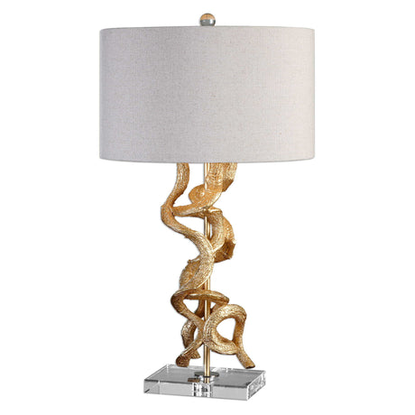 Twisted Vines Table Lamp - Gold / White by Uttermost - View 1