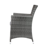 Acme - Tashelle 3PC Pack Patio Bistro Set 45000 Gray Fabric & Gray Wicker