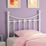 Twin Headboard - Marie Twin Metal Headboard White