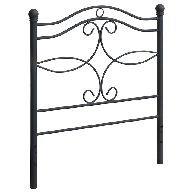 Twin Headboard - Callie Twin Metal Headboard Matte Black