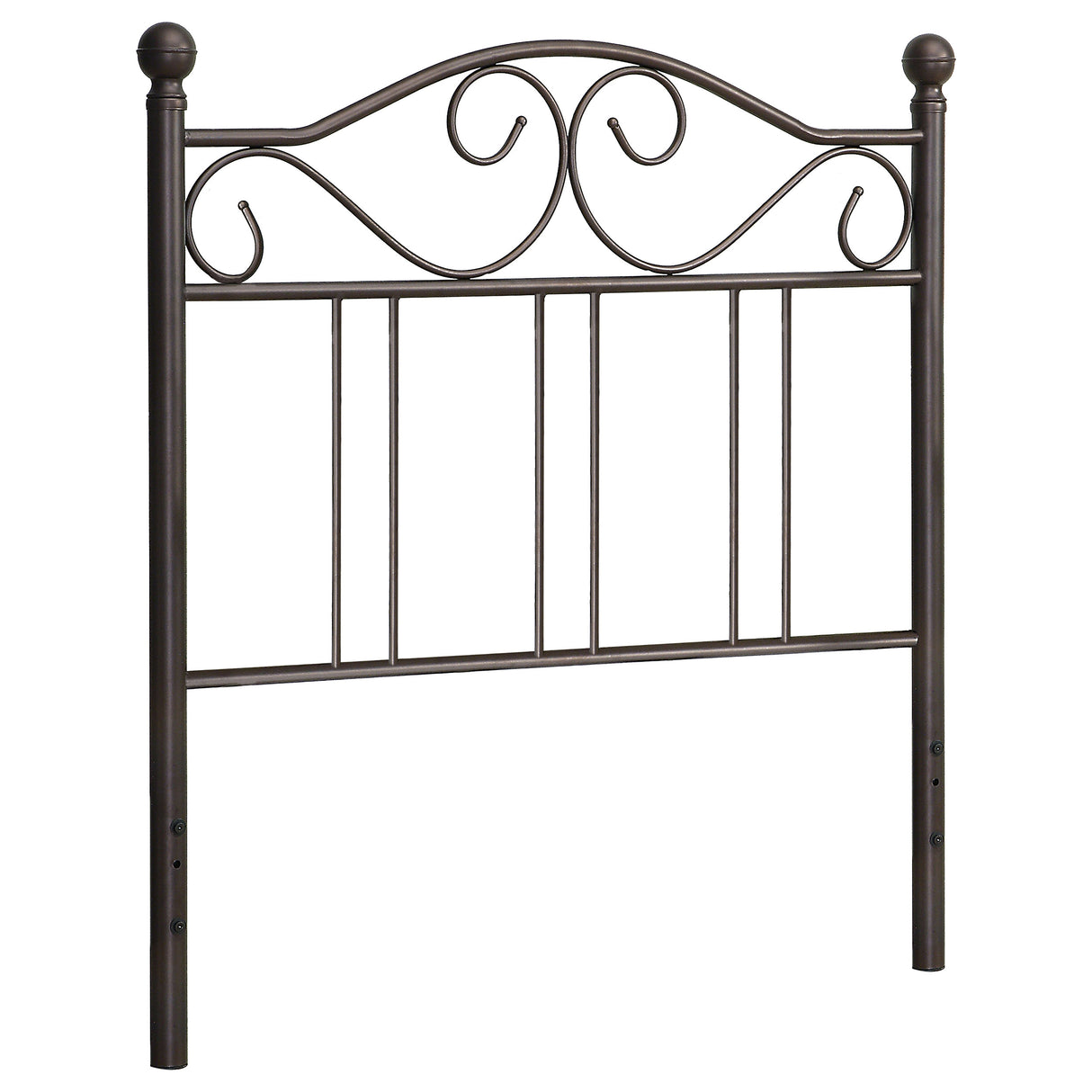 Twin Headboard - Ellis Scroll Twin Headboard Dark Bronze