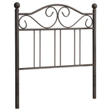 Twin Headboard - Ellis Scroll Twin Headboard Dark Bronze