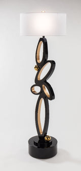 Artmax 4511-FL Floor Lamp – White & Gold or Black & Gold, 72" with Fabric Shade - Home Elegance USA