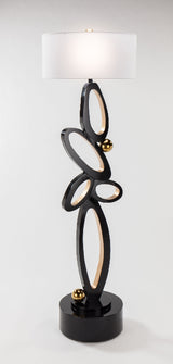 Artmax 4511-FL Floor Lamp – White & Gold or Black & Gold, 72" with Fabric Shade - Home Elegance USA