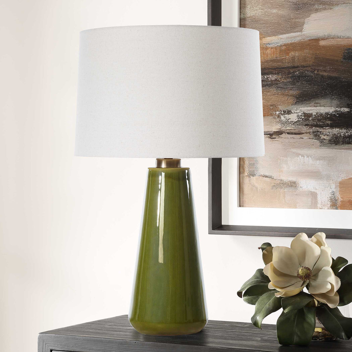 Kelley Table Lamp - Green by Uttermost - View 3