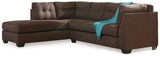 Ashley Walnut Maier 45221S1 2 - Piece Sectional with Chaise - Chenille - 45221S1 - Home Elegance USA - 1