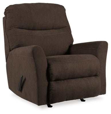 Ashley Walnut Maier Rocker Recliner - Chenille | Home Elegance USA