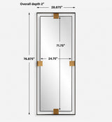 Cornerstone Oversized Mirror - Black by Uttermost - View 7