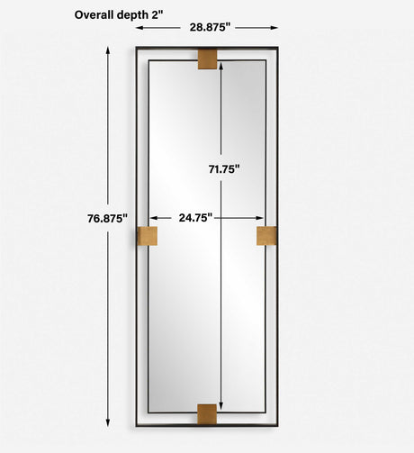 Cornerstone Oversized Mirror - Black by Uttermost - View 7