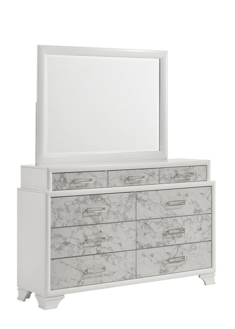 Soul Modern Style Queen 4PC Bedroom Set Made with wood in White(CA Inventory) - sold by Home Elegance USA