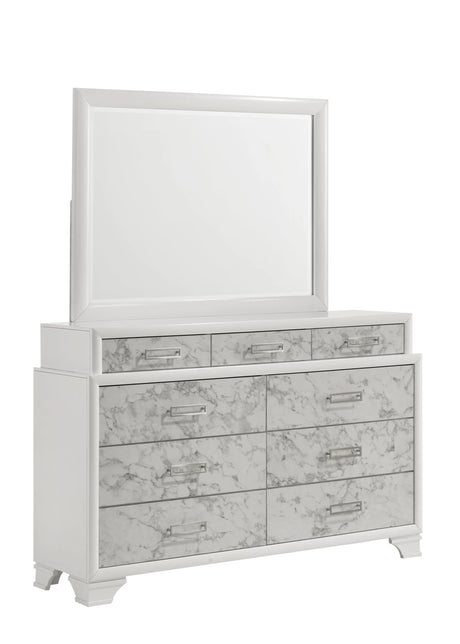 Soul Modern Style King 4PC Bedroom Set Made with wood in White (CA Inventory) - sold by Home Elegance USA